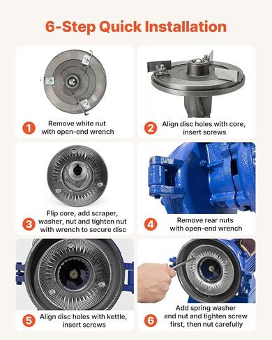 VEVOR 2PCS Grinding Sheets for Electric Grain Mill Grinder, Cast Iron Dry Grinding Discs, Replacement Grinding Plates Compatible with VEVOR GM-001, GM-002, GM-003 Corn Spice Mill Grinder in Saudi Arabia