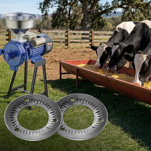 VEVOR 2PCS Grinding Sheets for Electric Grain Mill Grinder, Cast Iron Dry Grinding Discs, Replacement Grinding Plates Compatible with VEVOR GM-001, GM-002, GM-003 Corn Spice Mill Grinder in Saudi Arabia