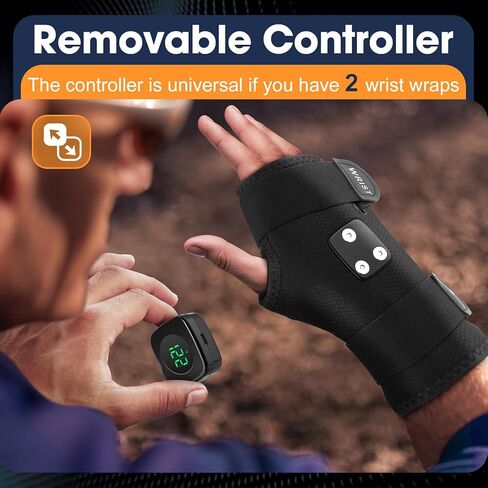 وسادة تسخين لدعامة المعصم اللاسلكية، دعامة لف اليد، لفافة معصم ساخنة لدعامة اليد للمعصم، وسادة تسخين للدعم مع 3 مستويات للحرارة لتدفئة المعصم للرجال والنساء (لليد اليمنى) in Kuwait