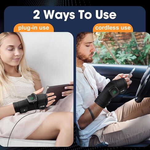 وسادة تسخين لدعامة المعصم اللاسلكية، دعامة لف اليد، لفافة معصم ساخنة لدعامة اليد للمعصم، وسادة تسخين للدعم مع 3 مستويات للحرارة لتدفئة المعصم للرجال والنساء (لليد اليمنى) in Kuwait