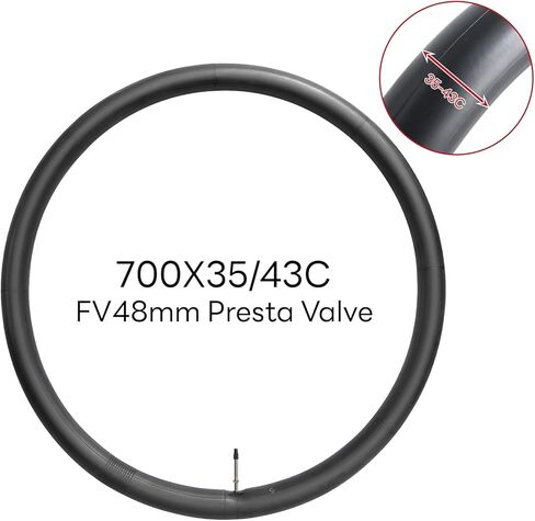 أنابيب الدراجة 700x35C/36C/38C/40C/42C/43C FV60mm، أنابيب داخلية بديلة للدراجة 700C (قطعتان) أنابيب داخلية موثوقة 700 x 35C-43C صمام بريستا لسيناريوهات ركوب الدراجات في المدينة/الطرق/الحصى in Saudi Arabia