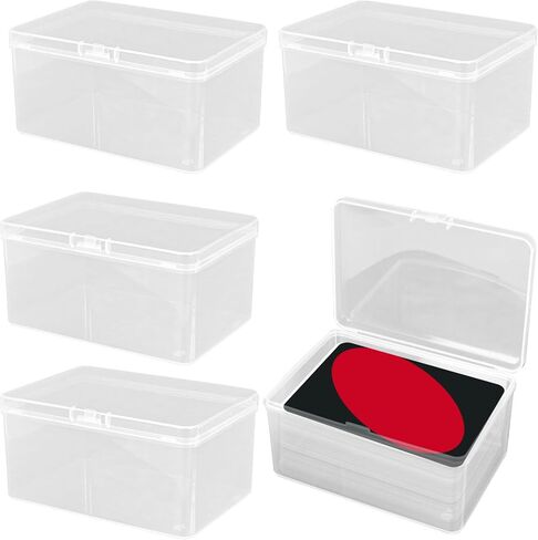 Uncle Yang 4PCS Plastic Game Card Storage Box Playing Card Case Card Game Storage High Capacity Playing Cards Case Compatible with UNO Card Game (NO Cards) in Kuwait