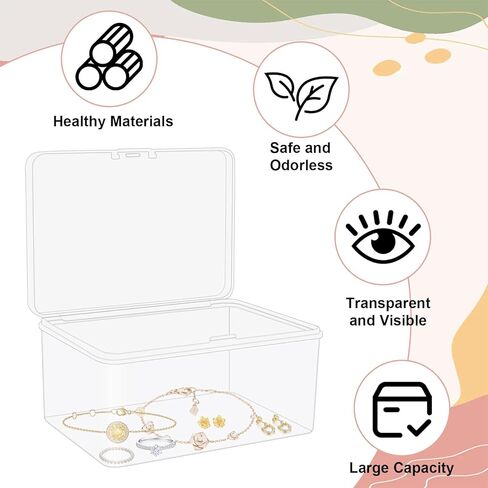 Uncle Yang 4PCS Plastic Game Card Storage Box Playing Card Case Card Game Storage High Capacity Playing Cards Case Compatible with UNO Card Game (NO Cards) in Kuwait