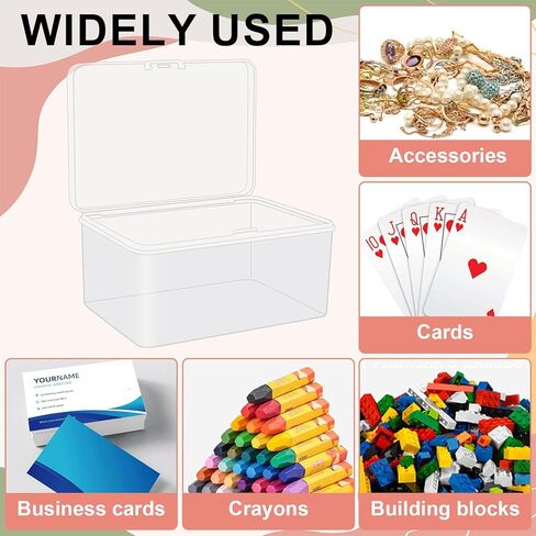 Uncle Yang 4PCS Plastic Game Card Storage Box Playing Card Case Card Game Storage High Capacity Playing Cards Case Compatible with UNO Card Game (NO Cards) in Kuwait