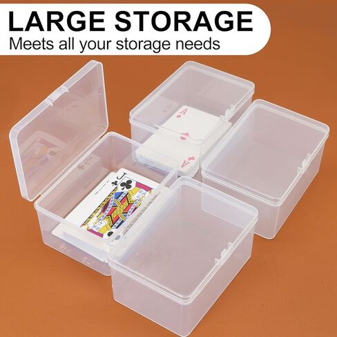 Uncle Yang 4PCS Plastic Game Card Storage Box Playing Card Case Card Game Storage High Capacity Playing Cards Case Compatible with UNO Card Game (NO Cards) in Kuwait