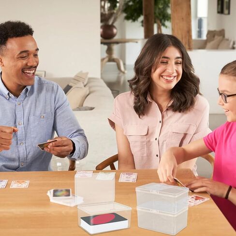 Uncle Yang 4PCS Plastic Game Card Storage Box Playing Card Case Card Game Storage High Capacity Playing Cards Case Compatible with UNO Card Game (NO Cards) in Kuwait