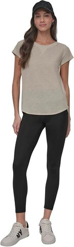 DKNY Women's Short Sluv Mini Slub Waffle T-Shirt in Kuwait