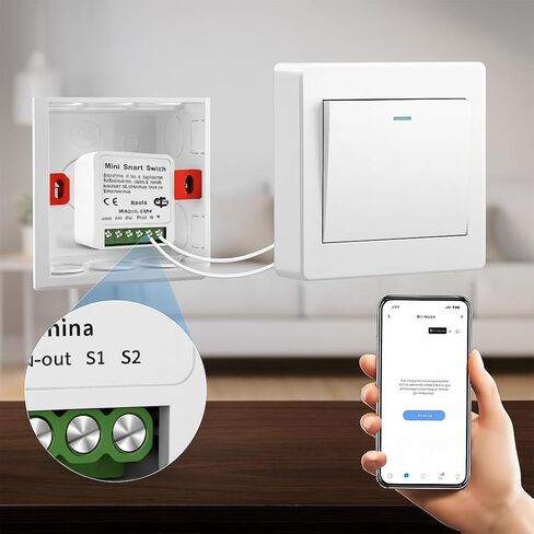 وحدة تبديل WiFi صغيرة ثنائية الاتجاه، مرحل قواطع ذكي DIY 16A متوافق مع أجهزة Tuya الذكية in Saudi Arabia