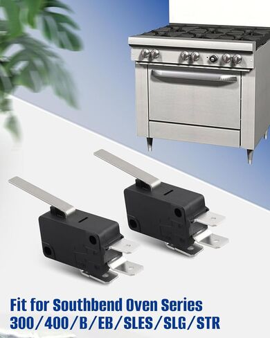 1177567 مفتاح باب الفرن مناسب لـ Southbend، SPDT Microswitch 16A 250V مع علامات تبويب 1/4 بوصة، مناسب لسلسلة فرن Southbend 300 400 B EB SLES SLG STR (حزمة من 2) in Saudi Arabia
