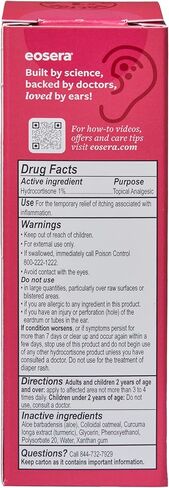 eosera Ear Itch MD + Plus بخاخ هيدروكورتيزون الأذن المضاد للحكة - 1% هيدروكورتيزون لحكة الأذنين والالتهابات والأكزيما والصدفية وتخفيف التهاب الجلد in Kuwait