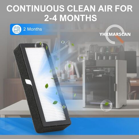 قطعتان من فلتر هواء الكربون المنشط لطابعة Bambu Lab P2S ثلاثية الأبعاد، فلتر هواء مزدوج الطبقة (HEPA 13 + الكربون المنشط) للمركبات العضوية المتطايرة والروائح وPM2.5 والجسيمات متناهية الصغر in Saudi Arabia