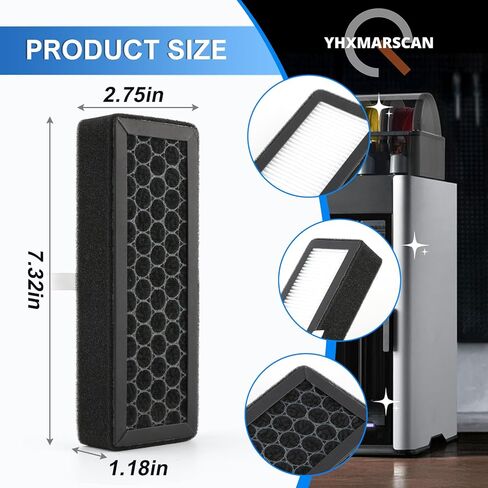 قطعتان من فلتر هواء الكربون المنشط لطابعة Bambu Lab P2S ثلاثية الأبعاد، فلتر هواء مزدوج الطبقة (HEPA 13 + الكربون المنشط) للمركبات العضوية المتطايرة والروائح وPM2.5 والجسيمات متناهية الصغر in Saudi Arabia