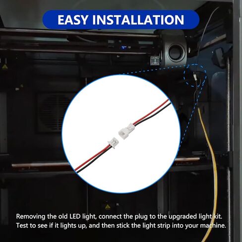 مجموعة شريط إضاءة LED ترقية شريط الضوء المتوافق مع Creality K2 Plus، 480LED COB 6000K شريط ضوئي ذاتي اللصق باللون الأبيض البارد in Kuwait