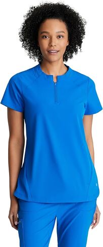 قميص باركو وان فلوكس سكرب للنساء - قميص طبي بياقة مربوطة متماسكة، جيبان، قميص نسائي مطاطي بأربعة اتجاهات in Kuwait