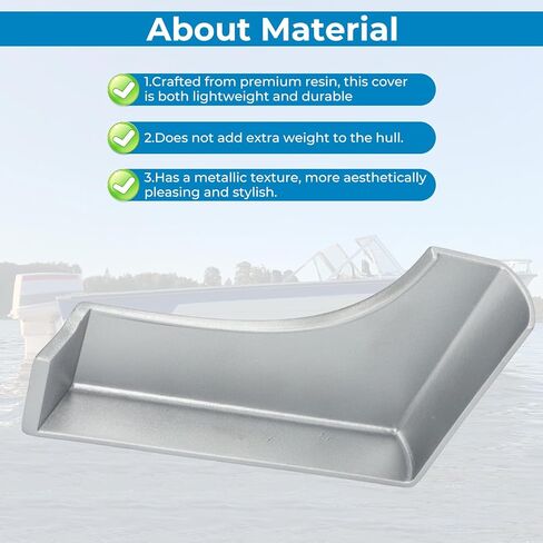 Transom End Cap Bracket Corner Guard Protector for Starcraft Boat Starboard, Boat Transom End Cap for Older Starchief Chieftain Jet & More Models, Left Resin in Saudi Arabia