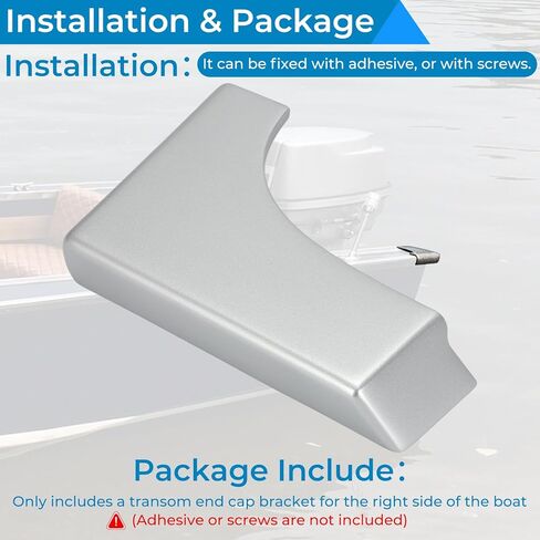 Transom End Cap Bracket Corner Guard Protector for Starcraft Boat Starboard, Boat Transom End Cap for Older Starchief Chieftain Jet & More Models, Left Resin in Saudi Arabia