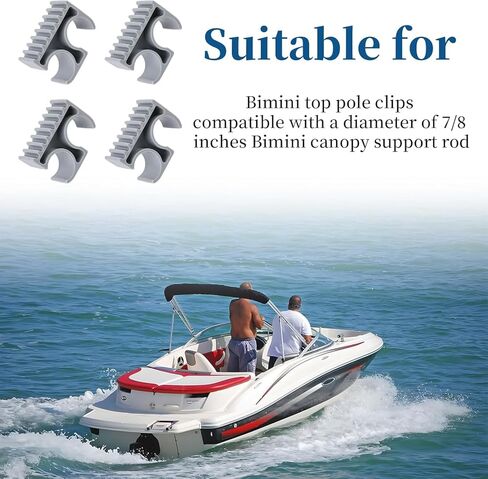 ETZ 4 عبوات من مشابك عمود الدعم العلوي بيميني 7/8 بوصة، مشابك عمود علوي بيميني لملحقات القوارب المضادة للحشرجة in Kuwait