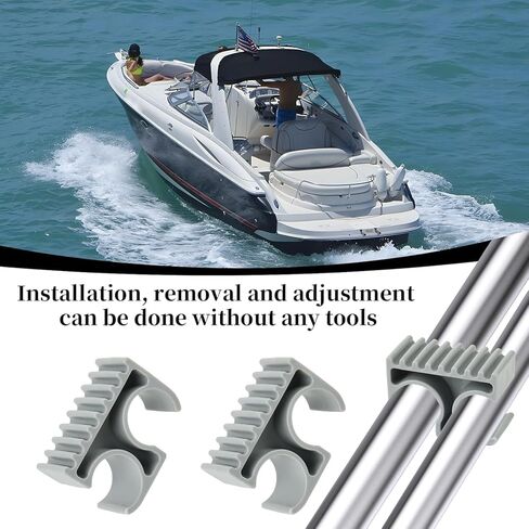 ETZ 4 عبوات من مشابك عمود الدعم العلوي بيميني 7/8 بوصة، مشابك عمود علوي بيميني لملحقات القوارب المضادة للحشرجة in Kuwait