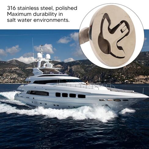 Fockety Boat Cam Latch, 316 Stainless Steel Marine Hatch Pull, Large Ring with Non Lock Handle, Ideal for Boats and Yachts,Simple Installation,Smooth and Durable,Suitable for Yachts and in Saudi Arabia