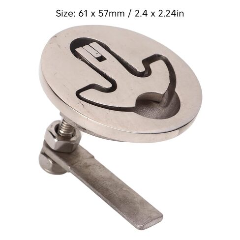 Fockety Boat Cam Latch, 316 Stainless Steel Marine Hatch Pull, Large Ring with Non Lock Handle, Ideal for Boats and Yachts,Simple Installation,Smooth and Durable,Suitable for Yachts and in Saudi Arabia