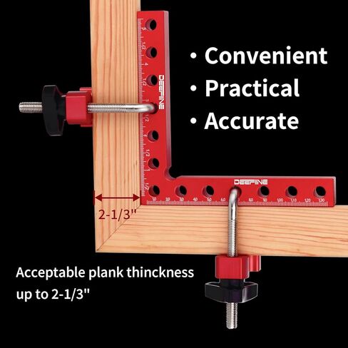 90 Degree Positioning Squares Right Angle Clamps 5.5" x 5.5",Aluminum Alloy Woodworking Carpenter L-Type Corner Clamping Tool for Picture Frames, Boxes, Cabinets or Drawers (4) in Saudi Arabia