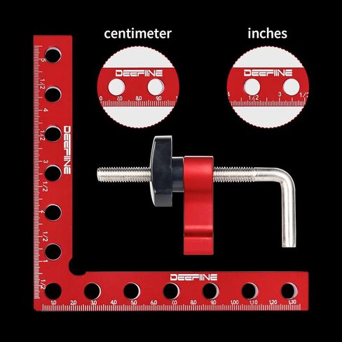 90 Degree Positioning Squares Right Angle Clamps 5.5" x 5.5",Aluminum Alloy Woodworking Carpenter L-Type Corner Clamping Tool for Picture Frames, Boxes, Cabinets or Drawers (4) in Saudi Arabia