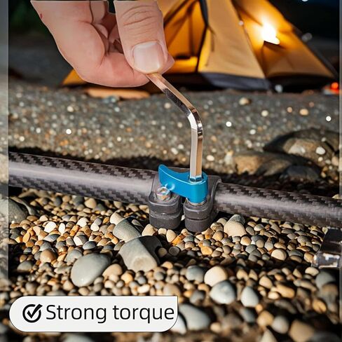 مجموعة مفاتيح سداسية مترية مكونة من 10 قطع - فولاذ Cr-V بدرجة احترافية، مقاوم للصدأ، تصميم حلقة مفاتيح | يناسب الدراجة والأثاث وإصلاح السيارات | 1.5-10 ملم (1.5،2،2.5،3،3.5،4،5،6،8،10 ملم) in Kuwait