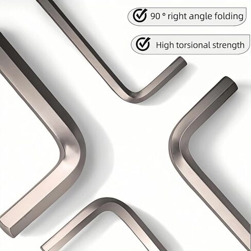 مجموعة مفاتيح سداسية مترية مكونة من 10 قطع - فولاذ Cr-V بدرجة احترافية، مقاوم للصدأ، تصميم حلقة مفاتيح | يناسب الدراجة والأثاث وإصلاح السيارات | 1.5-10 ملم (1.5،2،2.5،3،3.5،4،5،6،8،10 ملم) in Kuwait