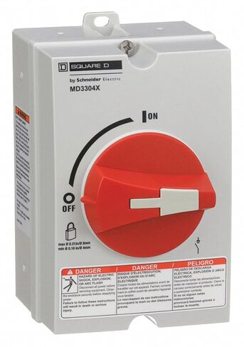 Square D Nonfusible Enclosed Disconnect Switch, General Duty, 25 HP @ 600VAC in Saudi Arabia