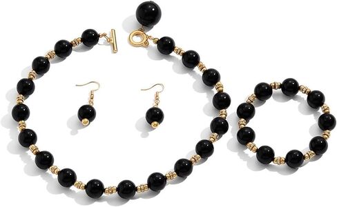Gold Rhinestone Jewelry Set for Women Chunky Gold Rhinestone Necklace Bracelet Earrings Ring Bridal Wedding Jewelry Set in Saudi Arabia