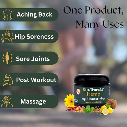 حزمة Naturulz وحفظها!!! - 3 عناصر من زبدة Ugli للنهار والليل والطاقة. تركيبات نباتية قوية مصنوعة من مستخلص القنب المزروع في ولاية أوريغون، مواد موضعية طبيعية بالكامل in Kuwait