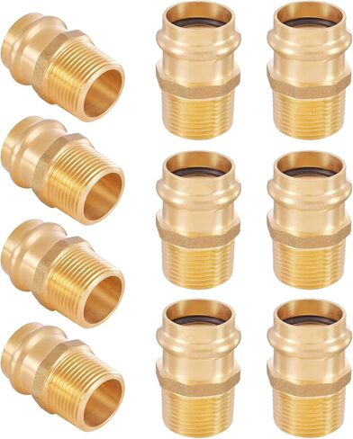 (عبوة من 10) Seelink 1/2" مكبس نحاسي X 1/2" محول NPT ذكر، تركيبات بناء نحاسية لتوصيل أنابيب النحاس in Saudi Arabia