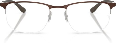 Ray-Ban RX6513 Prescription Eyewear Frames, Matte Gunmetal On Silver/Demo Lens, 55 mm in Saudi Arabia