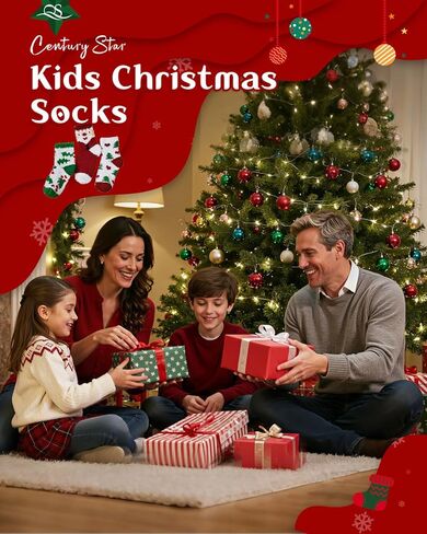 Century Star 3 Pairs Kids Fuzzy Socks Girls Grip Slipper Socks Fluffy Warm Sock Non-Slip Toddler Boy Winter Sock in Saudi Arabia