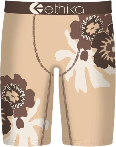 ملابس داخلية قصيرة للأولاد من Ethika، ناعمة قابلة للتمدد في 4 اتجاهات، لا تناسب الركوب - زهرة الكركديه in Saudi Arabia