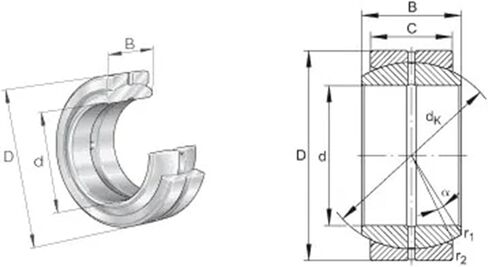 1pcs GE80ES GE80-DO SA1-80B GE80 80X120X55X45 Radial Spherical Plain Bearing Requiring Maintenance Joint in Saudi Arabia