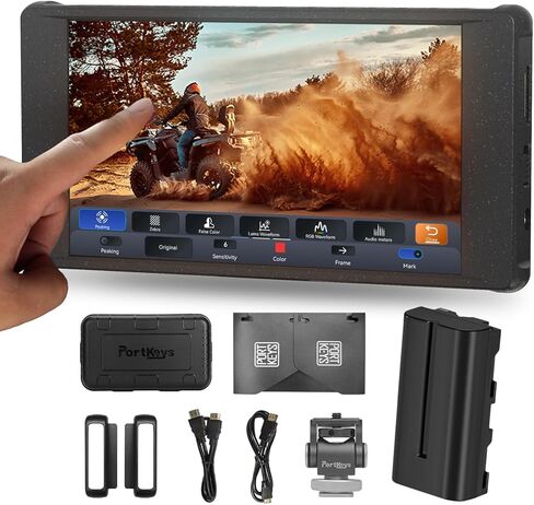 Portkeys PT5 III Camera Monitor 5.4 "800nits DSLR Monitor مع USB 3.0 Type-C Port Form ، رسم بياني ، ذروة ، لون كاذب ، ووظيفة LUT ثلاثية الأبعاد لكاميرا DSLR مع بطارية NP-F550 in Saudi Arabia