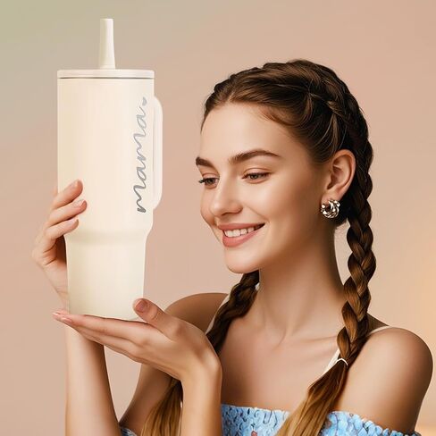Mama Tumbler 40 oz Cup with Lids Straws First Mothers Day Gifts for New Mom Gifts for Pregnant Mother, Mama, Mom To Be in Saudi Arabia