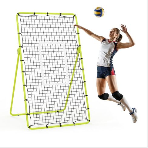 Volleyball Rebounder Net 7x4 Ft, Bounce Back Training Equipment with Angle Customization for Practicing Digging, Setting, Spiking in Saudi Arabia