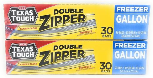 HEB Texas Tough Disposable Bags - 2 pack (Freezer Gallon 30#) in Saudi Arabia