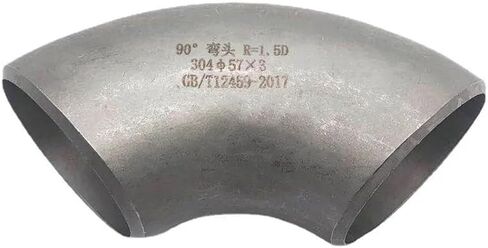 42 45 48 51 57 60 76 89mm 1-3/4" 2" 2-1/4" 2.5" 3" OD 304 الفولاذ المقاوم للصدأ 90 درجة الكوع بعقب تركيب الأنابيب الملحومة (48x3mm) in Kuwait