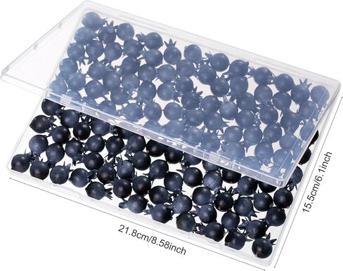 Crafare 60Pcs Artificial Blueberries - Lifelike 0.6" Frosted Fake Blueberry, Fake Fruit for Store Displays, Cake Shops, Vase Fillers & Photography Props (Blue Berries Bulk Decor) in Saudi Arabia