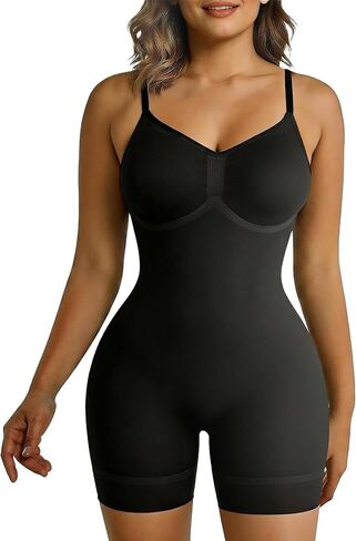 بدلة للجسم نسائية بدون خياطة، تحكم في البطن، محدد شكل الجسم، خصر مضغوط، رقبة على شكل V، بدلة للجسم in Kuwait