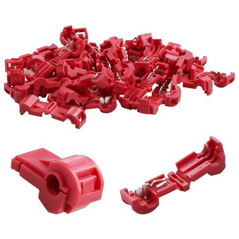 100PCS T-Tap Wire Connectors, 16-14 AWG Self-Stripping Quick Splice Terminals, Insulated Blue Electric Wires Connector Taps in Saudi Arabia