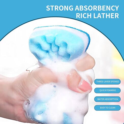 20 Pack, The Third Generation Dishwashing Sponge, Scrub Sponge, The Wave Shaped Design Makes Them More Suitable for scenarios Such as Kitchen Tableware, countertops, Walls, Porcelain, Etc in Saudi Arabia