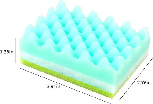 20 Pack, The Third Generation Dishwashing Sponge, Scrub Sponge, The Wave Shaped Design Makes Them More Suitable for scenarios Such as Kitchen Tableware, countertops, Walls, Porcelain, Etc in Saudi Arabia