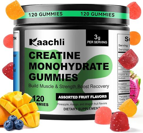 Creatine Monohydrate Gummies for Women,3000mg Creatine with Taurine and L-carnitine,Vegan Sugar-Free for Muscle Shaping and Growth,Creatine Gummies ForIdeal for Gym Women and Men,120 Count in Saudi Arabia