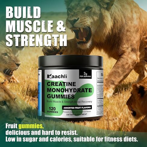 Creatine Monohydrate Gummies for Women,3000mg Creatine with Taurine and L-carnitine,Vegan Sugar-Free for Muscle Shaping and Growth,Creatine Gummies ForIdeal for Gym Women and Men,120 Count in Saudi Arabia