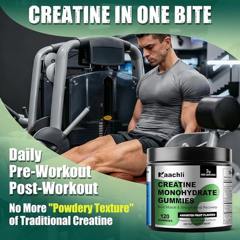 Creatine Monohydrate Gummies for Women,3000mg Creatine with Taurine and L-carnitine,Vegan Sugar-Free for Muscle Shaping and Growth,Creatine Gummies ForIdeal for Gym Women and Men,120 Count in Saudi Arabia