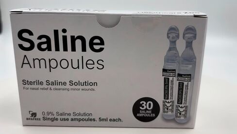 Saline Solution, 0.9% Sodium Chloride, 30 Single-Use 5ml Tubes in Saudi Arabia